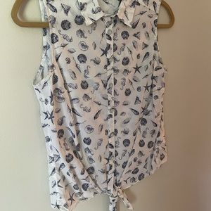 Brooks brothers button-down sleeveless top